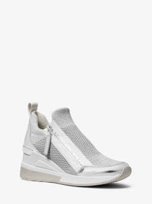 willis metallic stretch knit trainer.